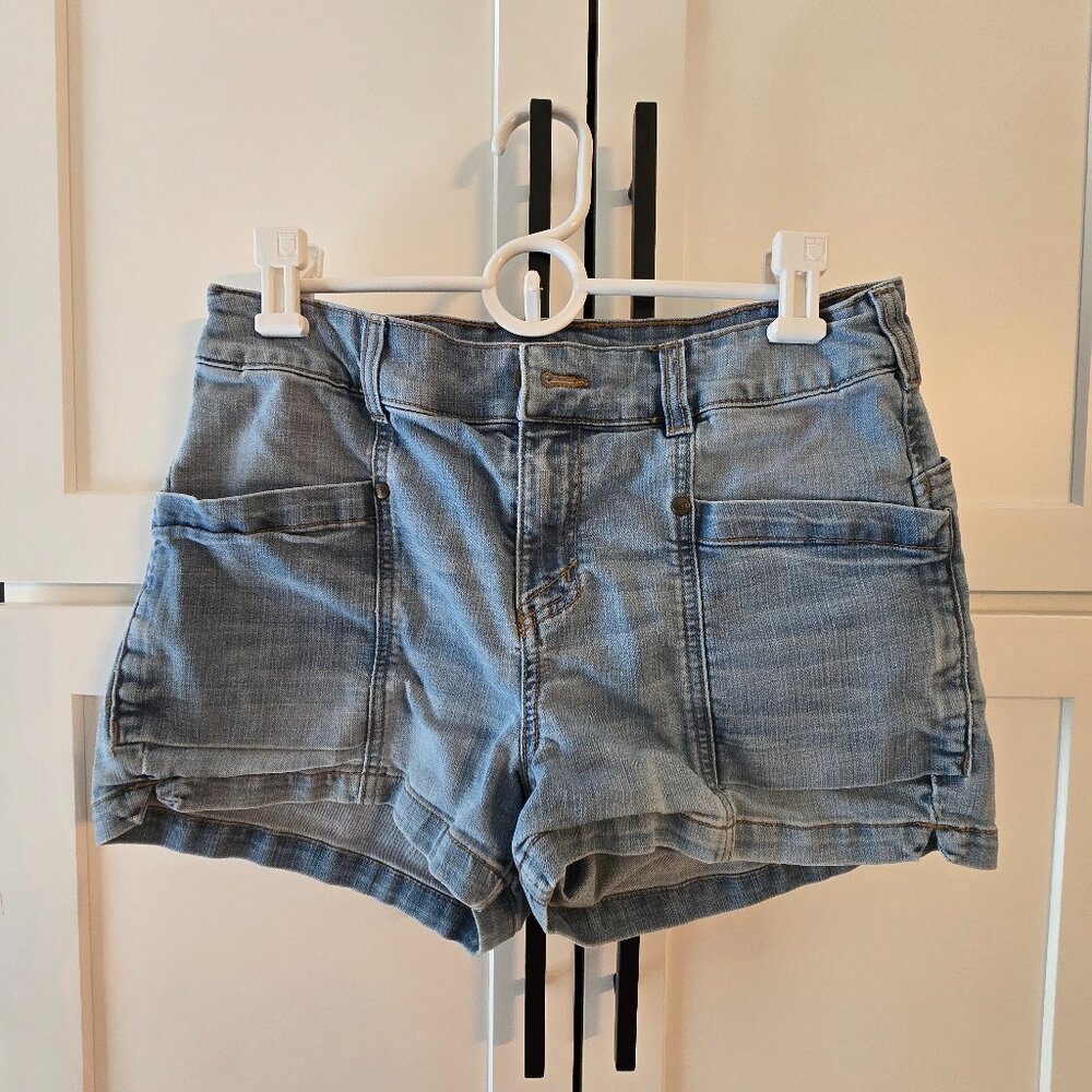 Womens 5.11 Tactical Ladies blue Mid Rise Shorts Size 8